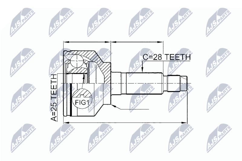 NTY NPZ-KA-349 Joint Kit, drive shaft