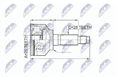 Joint Kit, drive shaft NTY NPZ-KA-349