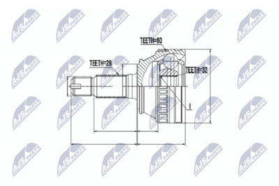 Joint Kit, drive shaft NTY NPZ-LR-009