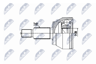 Joint Kit, drive shaft NTY NPZ-LR-020