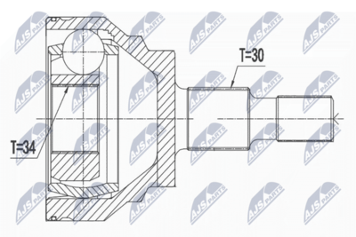 Joint Kit, drive shaft NTY NPZ-ME-018