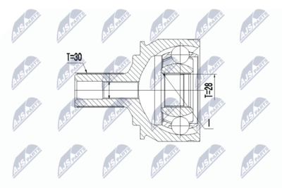 Joint Kit, drive shaft NTY NPZ-ME-028