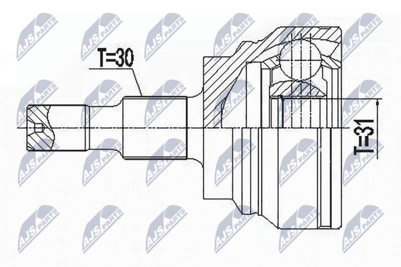 NTY NPZ-ME-031 Joint Kit, drive shaft