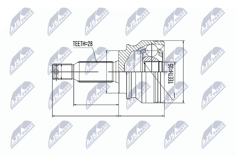 NTY NPZ-MS-036 Joint Kit, drive shaft