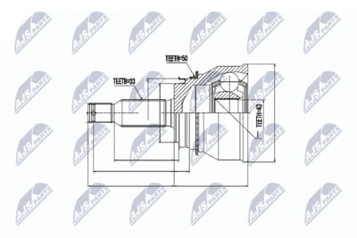 Joint Kit, drive shaft NTY NPZ-MS-038