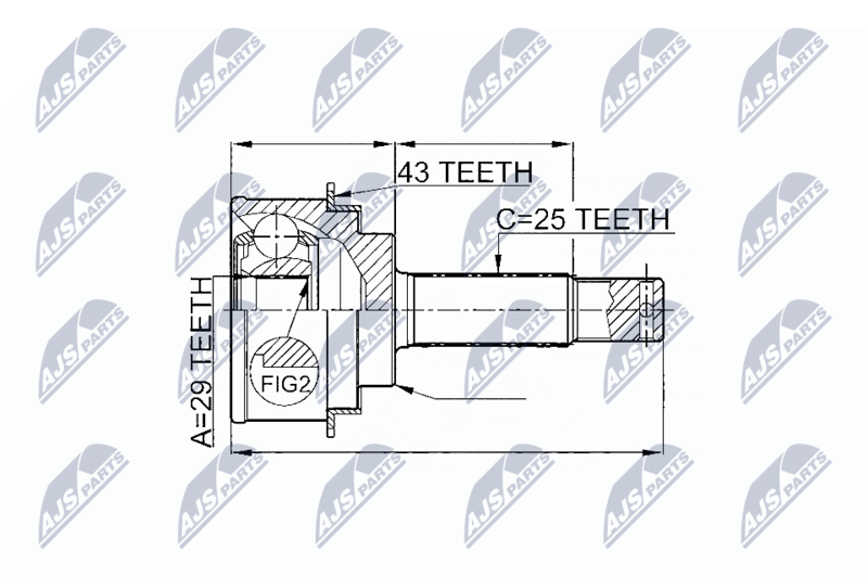NTY NPZ-MS-059 Joint Kit, drive shaft