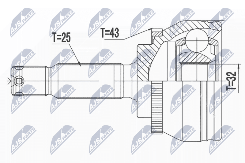 NTY NPZ-MS-063 Joint Kit, drive shaft