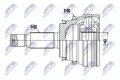 Joint Kit, drive shaft NTY NPZ-MS-064