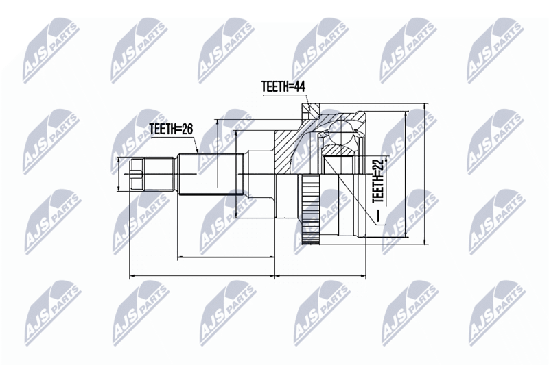 NTY NPZ-MZ-016 Joint Kit, drive shaft