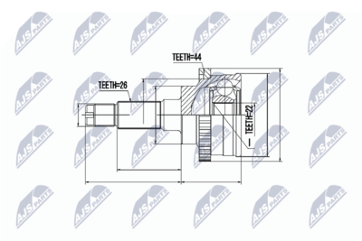 Joint Kit, drive shaft NTY NPZ-MZ-016
