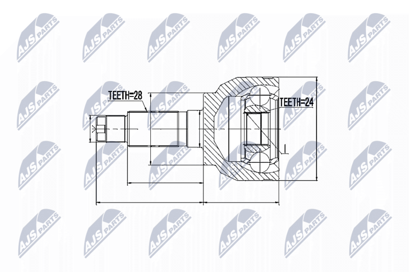 NTY NPZ-MZ-046 Joint Kit, drive shaft