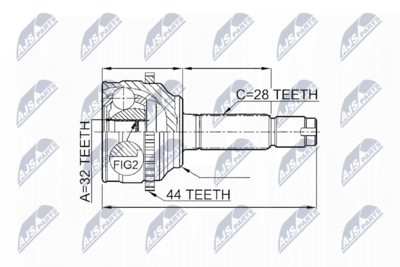 Joint Kit, drive shaft NTY NPZ-MZ-052