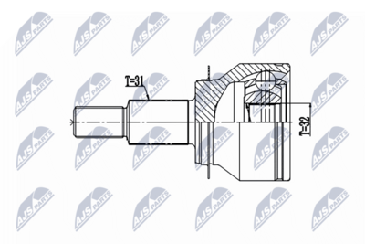 Joint Kit, drive shaft NTY NPZ-MZ-062