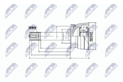 Joint Kit, drive shaft NTY NPZ-NS-040