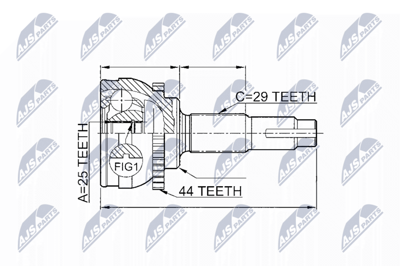 NTY NPZ-NS-077 Joint Kit, drive shaft