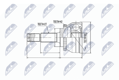 Joint Kit, drive shaft NTY NPZ-NS-080