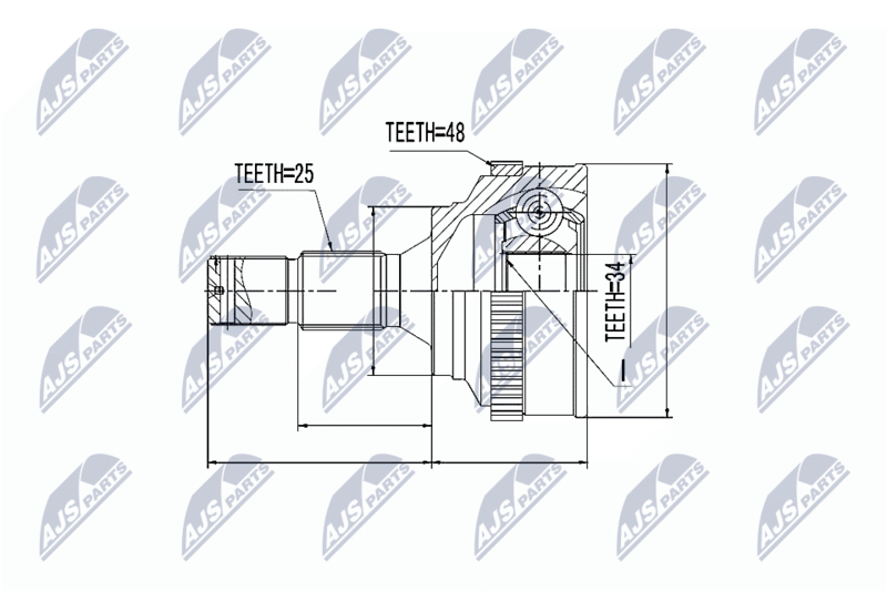 NTY NPZ-PE-018 Joint Kit, drive shaft