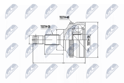 Joint Kit, drive shaft NTY NPZ-PE-023