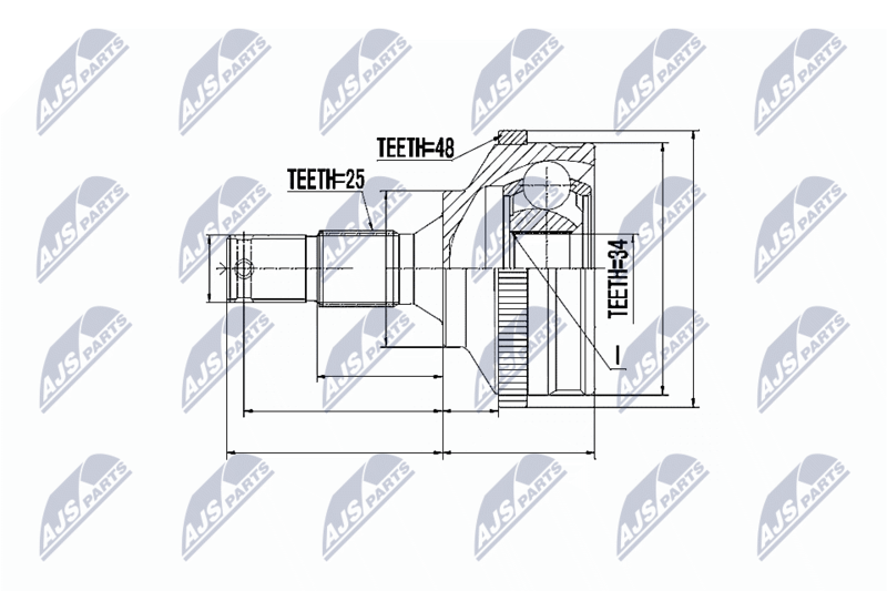 NTY NPZ-PE-027 Joint Kit, drive shaft