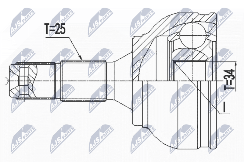 NTY NPZ-PE-034 Joint Kit, drive shaft