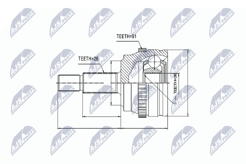 NTY NPZ-RE-013 Joint Kit, drive shaft