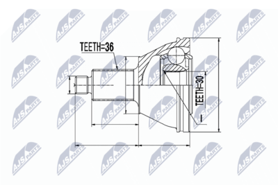 Joint Kit, drive shaft NTY NPZ-SK-002