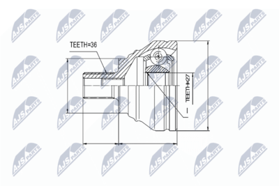 Joint Kit, drive shaft NTY NPZ-SK-009