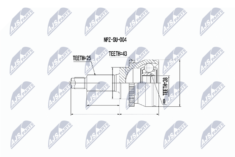 NTY NPZ-SU-004 Joint Kit, drive shaft