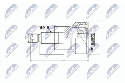 Joint Kit, drive shaft NTY NPZ-SU-020