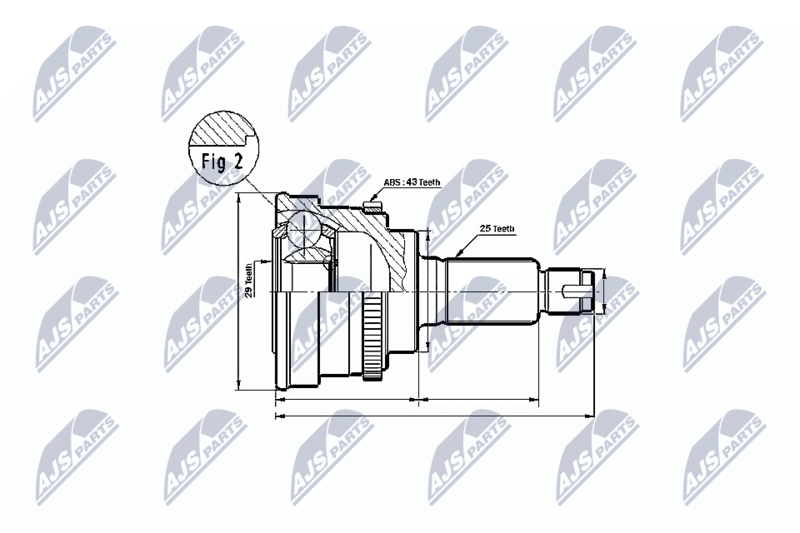 NTY NPZ-SU-024 Joint Kit, drive shaft
