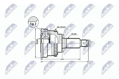Joint Kit, drive shaft NTY NPZ-SU-024