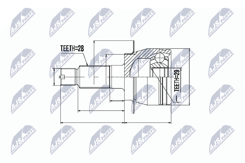 NTY NPZ-SU-026 Joint Kit, drive shaft