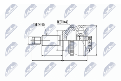 Joint Kit, drive shaft NTY NPZ-SU-033