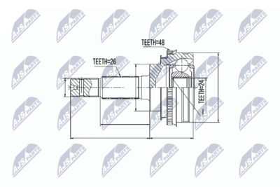 Joint Kit, drive shaft NTY NPZ-TY-001