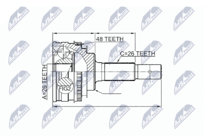 Joint Kit, drive shaft NTY NPZ-TY-003
