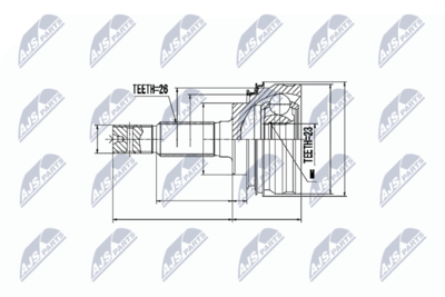 Joint Kit, drive shaft NTY NPZ-TY-005