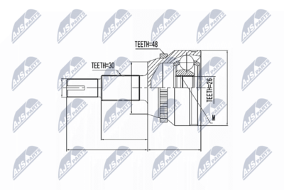 Joint Kit, drive shaft NTY NPZ-TY-010
