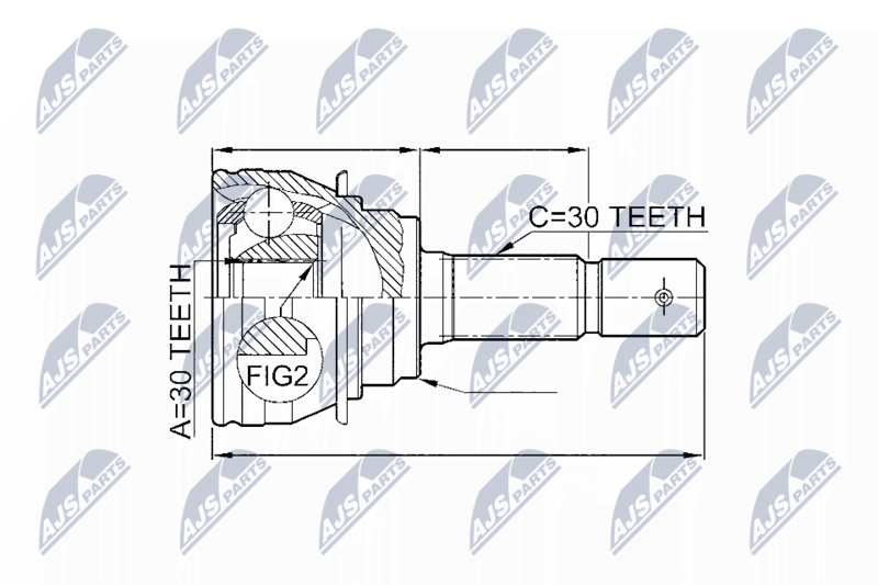 NTY NPZ-TY-020 Joint Kit, drive shaft