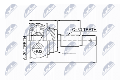 Joint Kit, drive shaft NTY NPZ-TY-020