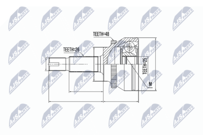 Joint Kit, drive shaft NTY NPZ-TY-060
