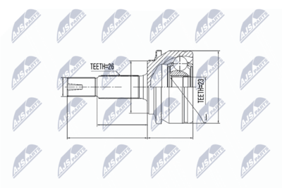 Joint Kit, drive shaft NTY NPZ-TY-061