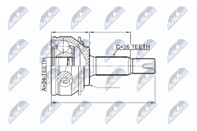Joint Kit, drive shaft NTY NPZ-TY-065