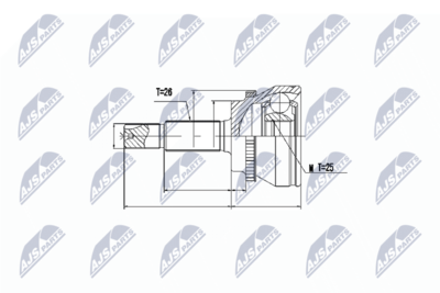 Joint Kit, drive shaft NTY NPZ-TY-067