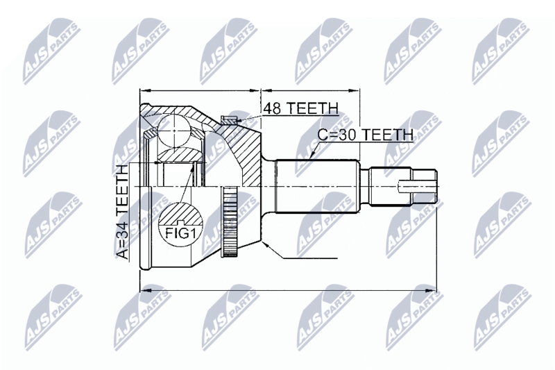 NTY NPZ-TY-073 Joint Kit, drive shaft