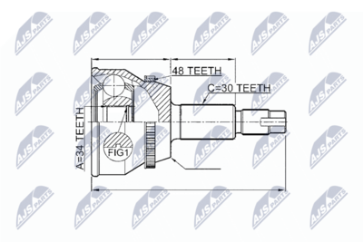 Joint Kit, drive shaft NTY NPZ-TY-073