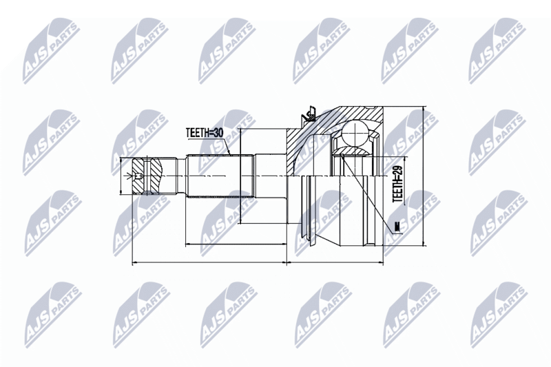 NTY NPZ-TY-076 Joint Kit, drive shaft