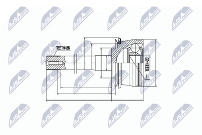 Joint Kit, drive shaft NTY NPZ-TY-078
