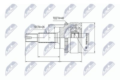 Joint Kit, drive shaft NTY NPZ-TY-082