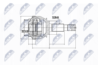 Joint Kit, drive shaft NTY NPZ-TY-095