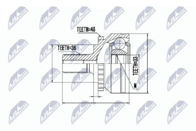 Joint Kit, drive shaft NTY NPZ-VV-012